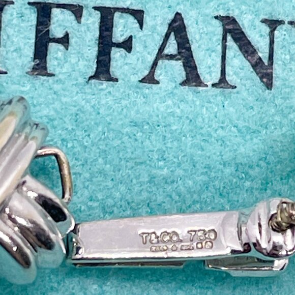 Tiffany & Co. Signature X 18K White Gold Pearl Bracelet 7.25" - Picture 4 of 8
